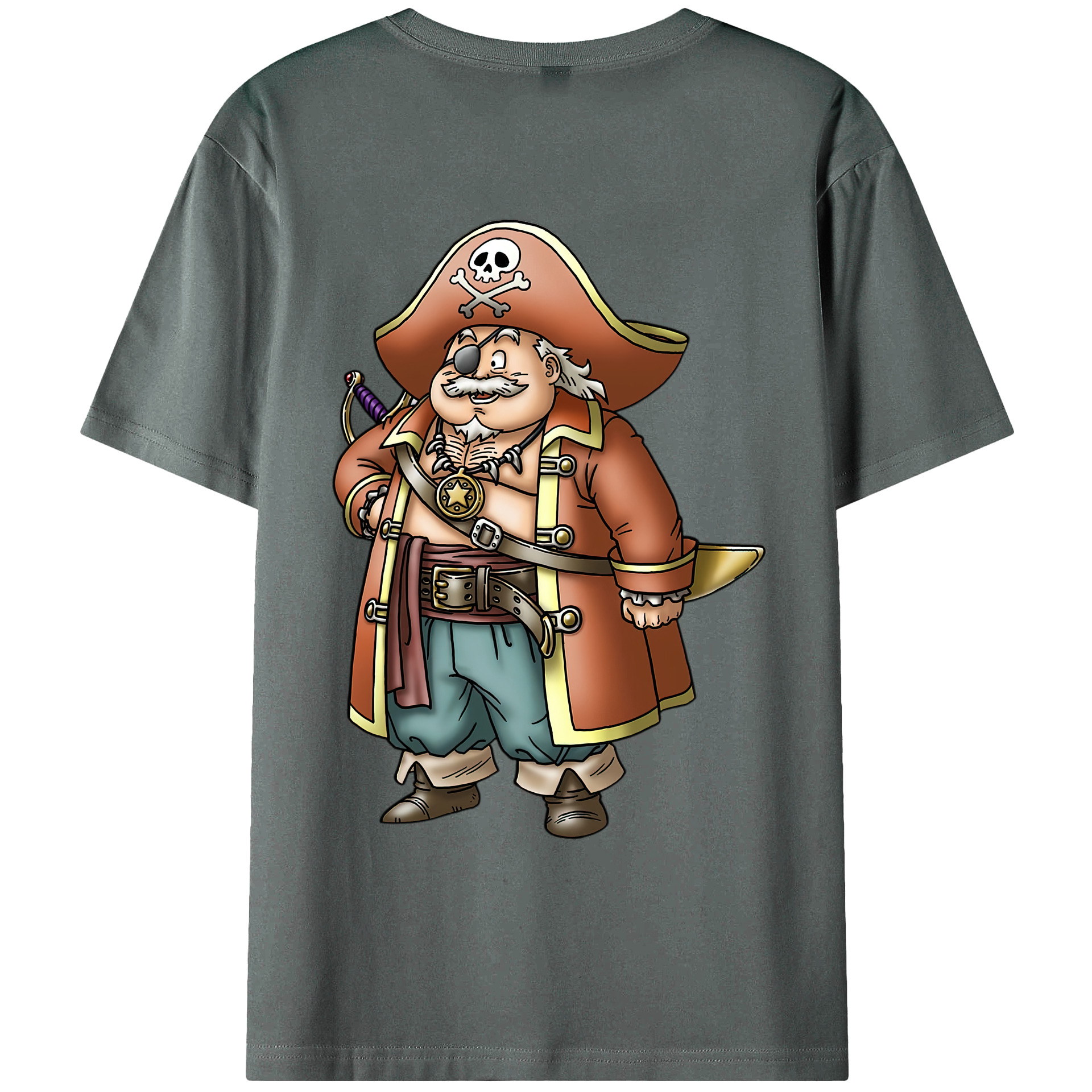 （画像用） ドラゴンクエスト Doragon Kuesuto Dragon Quest 綿100％ メンズ半袖Tシャツ（バックプリント） 通気性